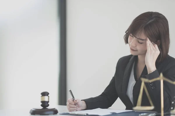 Lawyer Prepared Work Office — Stock Photo, Image