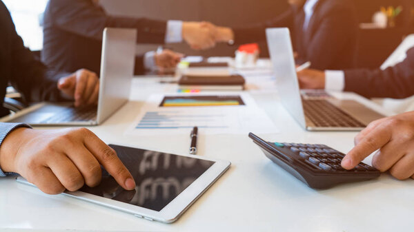 Housing company good teamwork, housing business concept