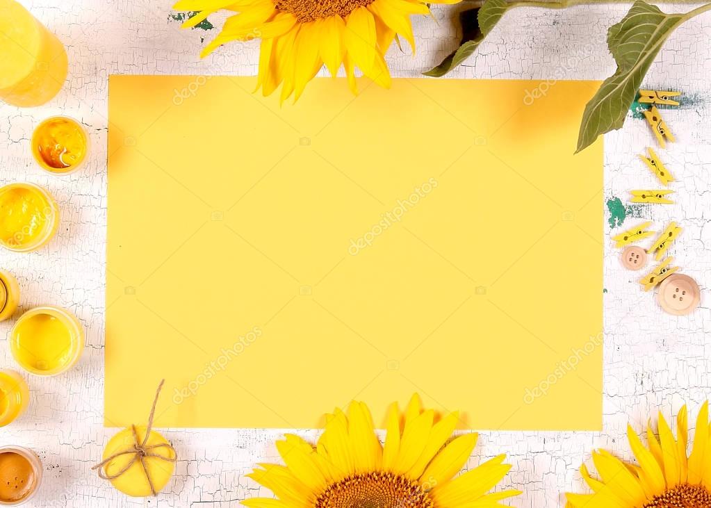 Download Yellow objects on a yellow background bright photo — Stock ...