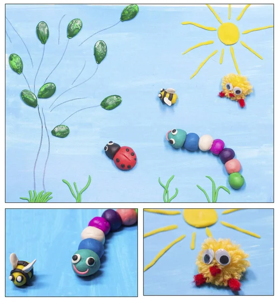 crafts from plasticine for children