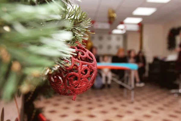 Christmas tree hanging in a beauty salon