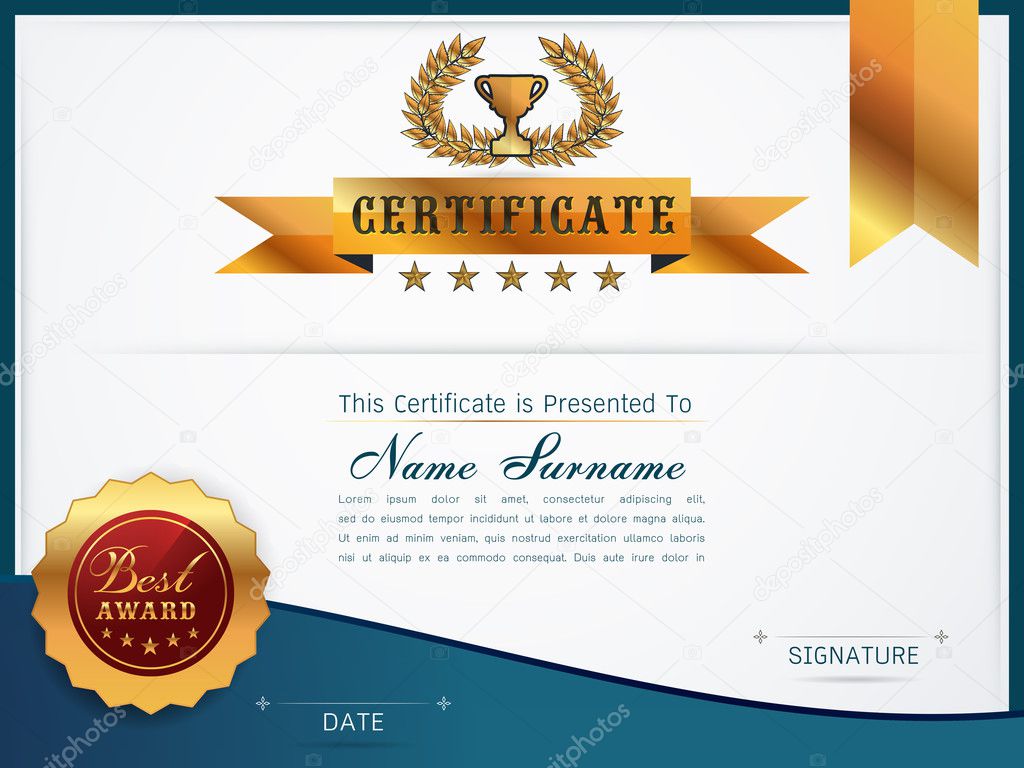 Graceful certificate template