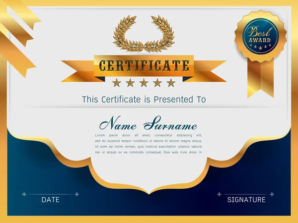 Graceful certificate template — Stock Vector