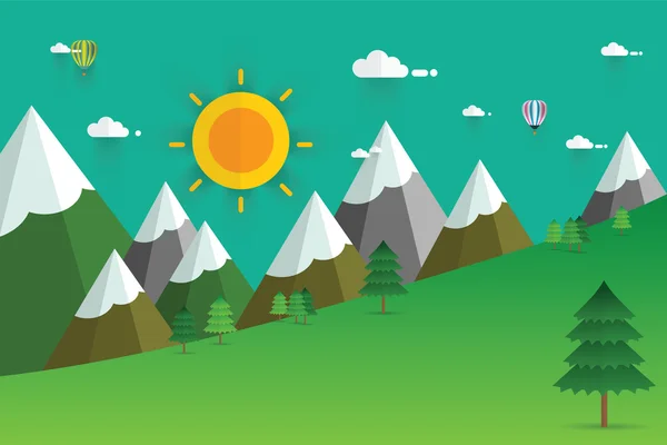 Paisaje Vector Ilustración — Vector de stock