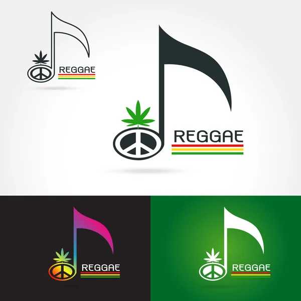 Logo for a musical reggae band — Stock Vector