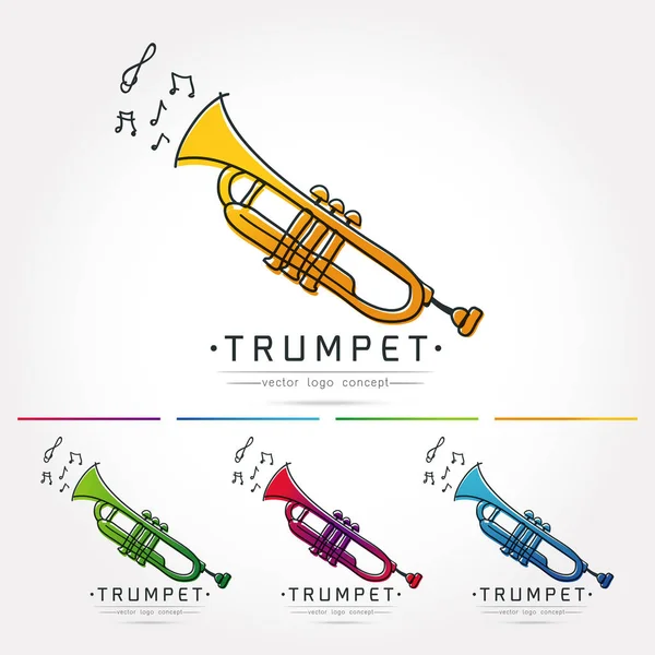 Trumpet logo vector — Stock Vector