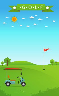 Golf alanının arka plan 