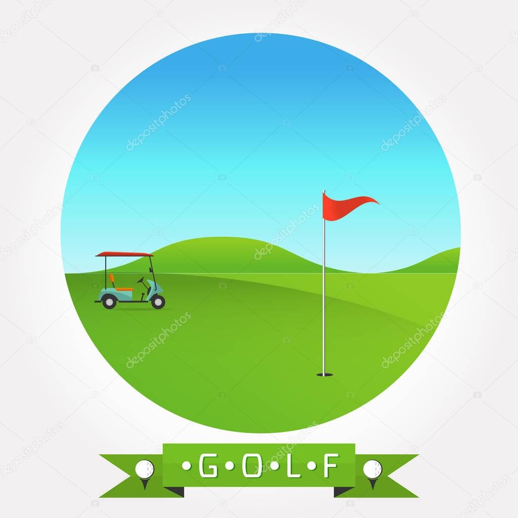 Background of golf field
