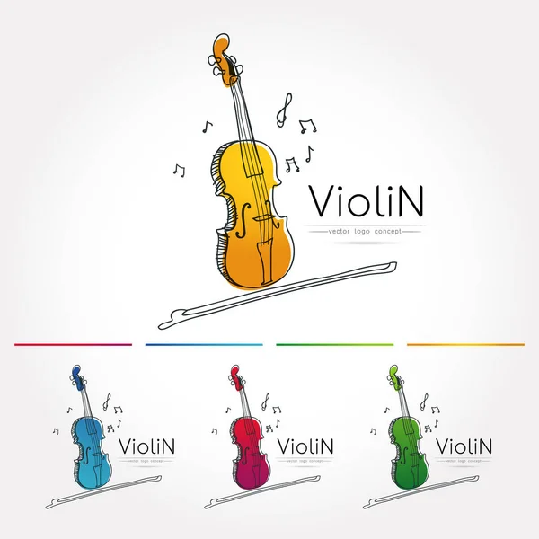 ヴァイオリンの様式化されたイメージ — ストックベクタ