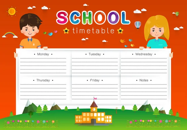 Okul takvim vektör çizim