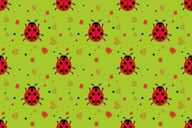 Soyut ladybugs ile Seamless Modeli