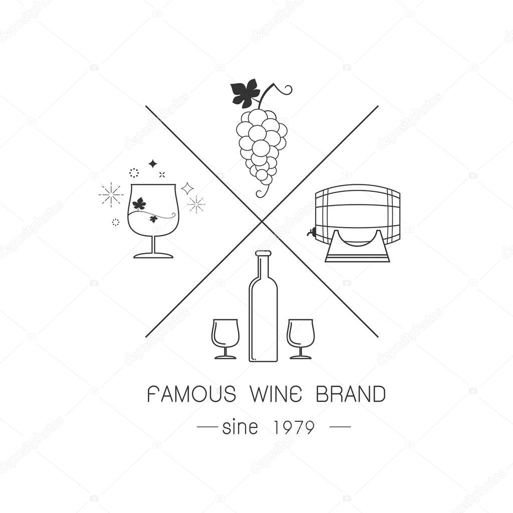 Emblems and logos of wine