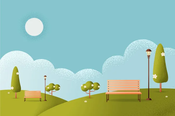 Parque Vector textura estilo concepto ilustración . — Vector de stock