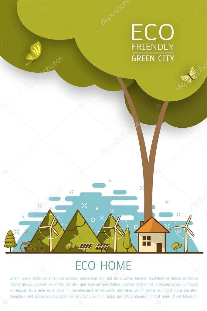 Vector illustration of eco earth