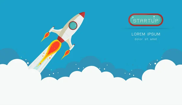 Rocket launch Vector illustration — Stock Vector