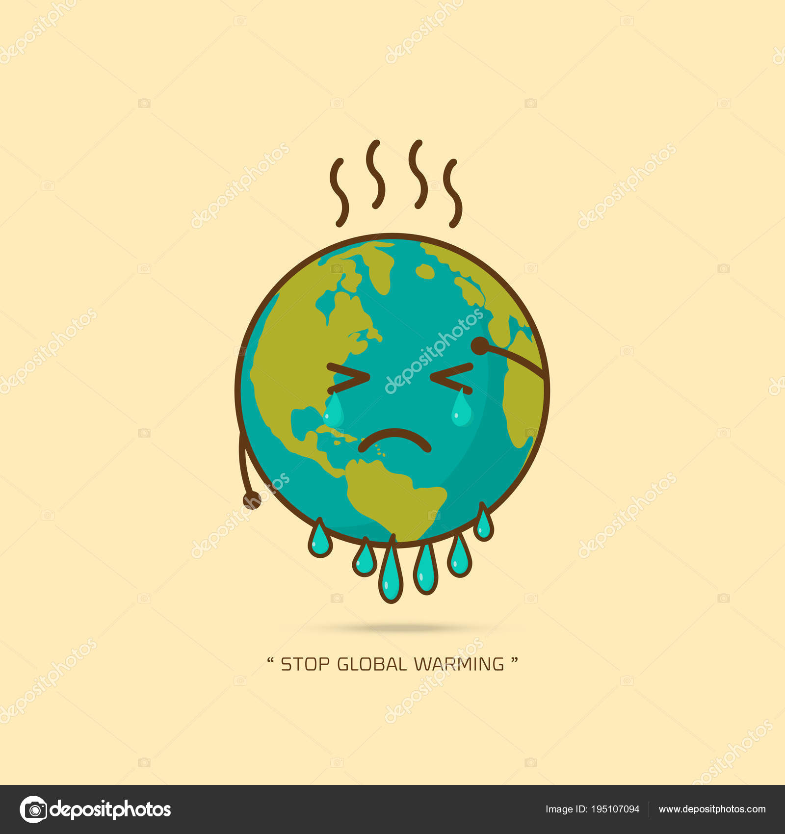 stop global warming vector illustration — stock vector © es7sense