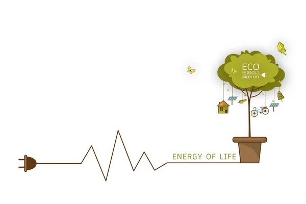Vektorové ilustrace eco Earth — Stockový vektor