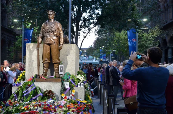 Día ANZAC Servicio al atardecer — Foto de Stock