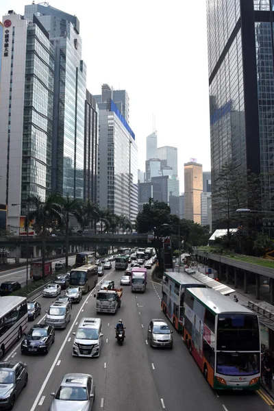 Lalu lintas kota di Hong Kong — Stok Foto