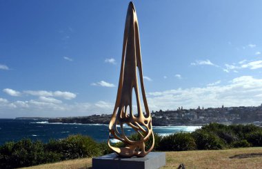Sculpture along Bondi to Coogee coastal walk clipart
