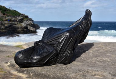 Sculpture along Bondi to Coogee coastal walk  clipart