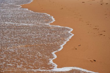 Arka plan dalga ve kum plaj