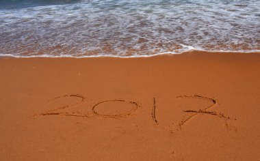 kum, tropikal plaj üzerine yazılmış 2017.