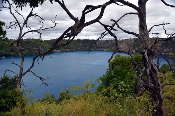 마운트 갬비어 사우스 오스트레일리아에서 놀라운 호수는 분화구 마운트 갬비어 정취와 — 스톡 사진