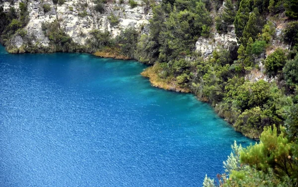 Το απίστευτο μπλε λίμνη στο Mt Gambier — Φωτογραφία Αρχείου