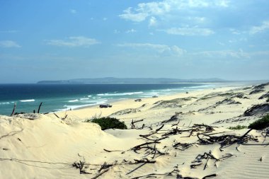 manzara plaj kum tepeleri ile 