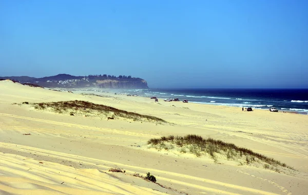 Paesaggio della spiaggia con dune di sabbia — Foto Stock