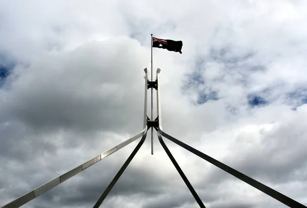 Australian flag flying