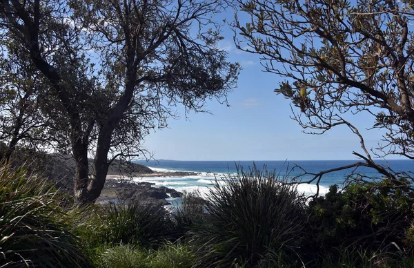 Praia no Parque Nacional Eurobodalla perto de Mystery Bay — Fotografia de Stock