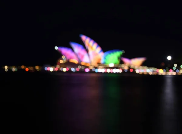 Sydney Opera House iluminada en el Festival de Luces Vivas —  Fotos de Stock