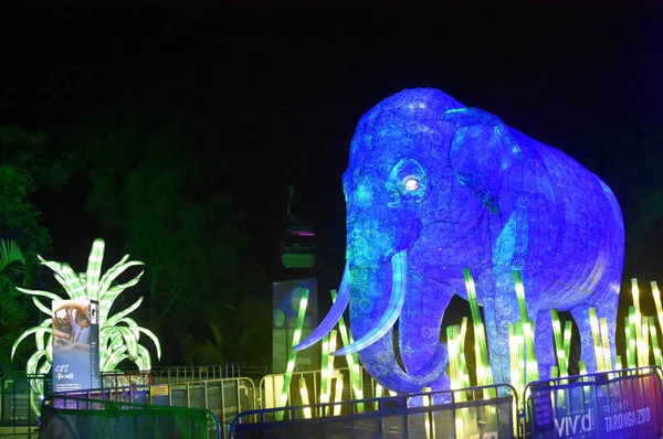 亚洲大象雕塑 — 图库照片