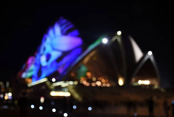Sydney Opera House iluminado — Foto de Stock