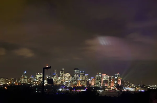 Sydney cityscape at Vivid Sydney light festival — Stock Photo, Image