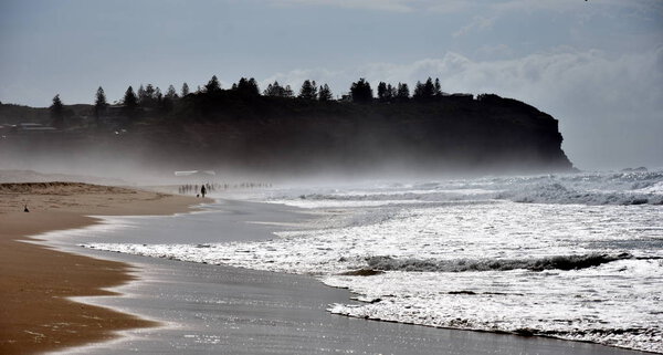 Пляж Бельмонт Nine Miles в летнее время
 
