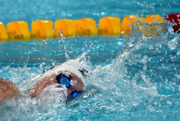 Competitive swimmer Katinka HOSSZU — Stock Photo, Image