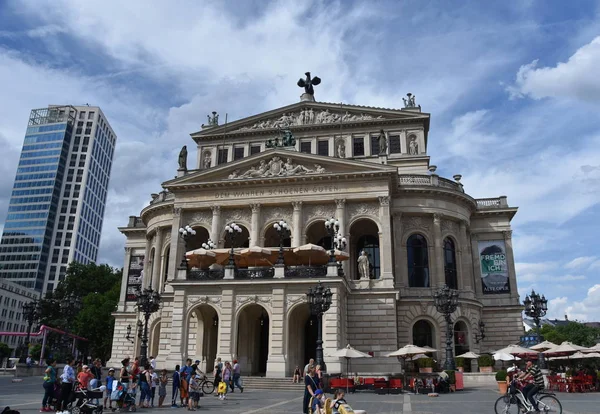 Alte Oper Frankfurt egykori Operaház — Stock Fotó