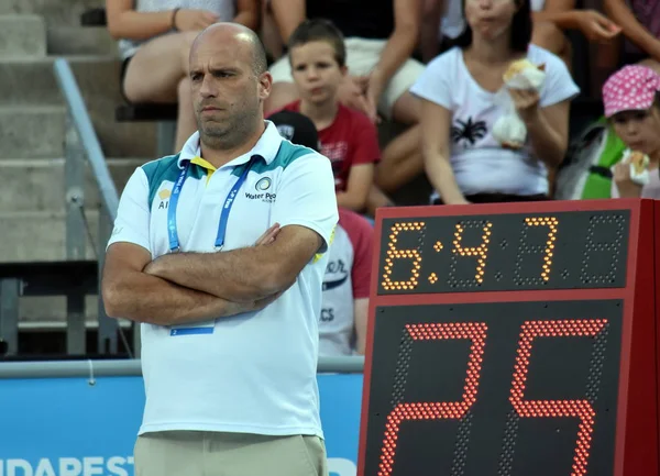 KECHAGIAS Athansios allenatore della nazionale australiana di pallanuoto femminile — Foto Stock