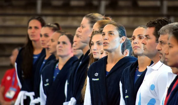 Equipo de waterpolo femenino húngaro — Foto de Stock