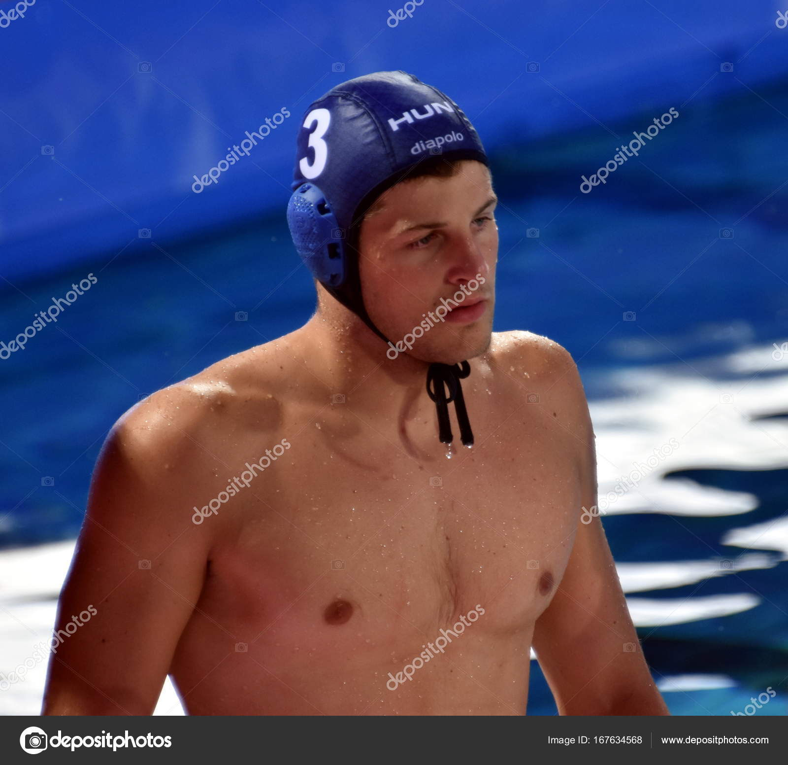 MANHERCZ Krisztian, jogador húngaro de polo aquático — Fotografia de Stock Editorial © katacarix ...