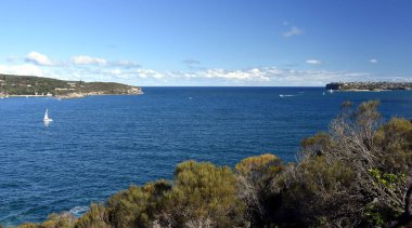Dobroyd kafa uyanık Sydney Harbour Kuzey baş ve Güney kafa görünümünden. 
