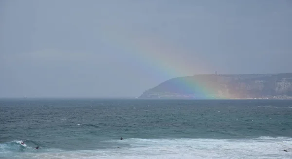 Arco Iris Sobre Mar Tasmania Paisaje Marino Con Hermoso Arco — Foto de Stock