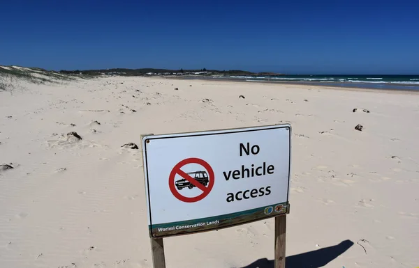 Anna Bay Australia Marzo 2018 Cartel Dice Hay Acceso Vehículos — Foto de Stock