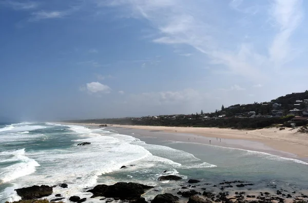 Azure Blue Pacific Lighthouse Beach Inglés Destino Viaje Port Macquarie — Foto de Stock