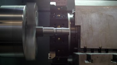 Döndürülmüş mekanizma - metal, endüstriyel arka plan, ön görünüm için makine işleme otomatik