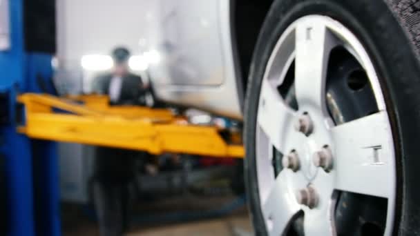 Voiture Wgite dans le levage de service automatique pour la réparation, curseur 