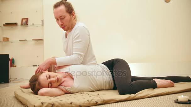 Thai Massage Therapy Seductive Female Stretch The Muscles Of Body Stock Video Thai Massage Therapy Seductive Female Stretch The Muscles Of Body Stock Video